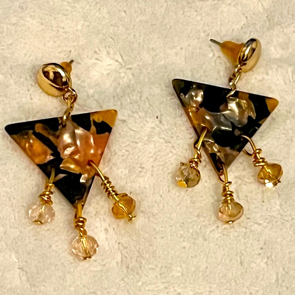 Triangle Acrylic with Crystal accents